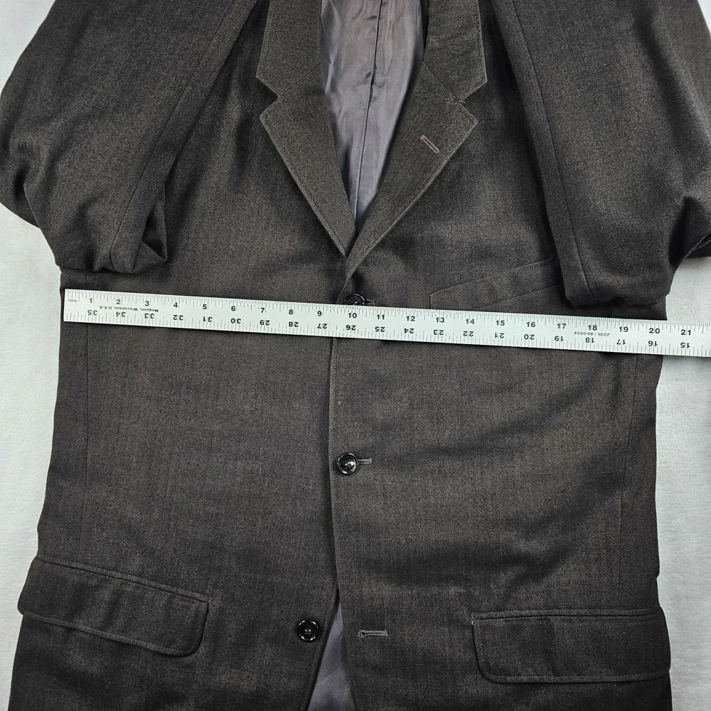 Vtg 80's Cable Car Clothiers Suit Men 40S 33x28 Herringbone Flannel Wool BESPOKE